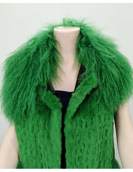 Chaleco de pelo combinado