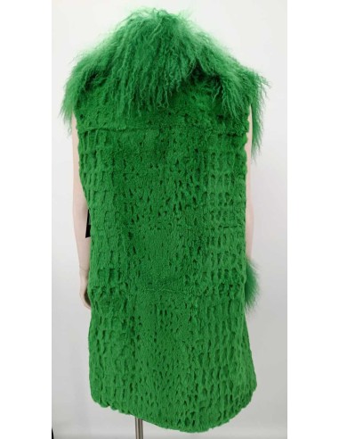 Chaleco de pelo combinado