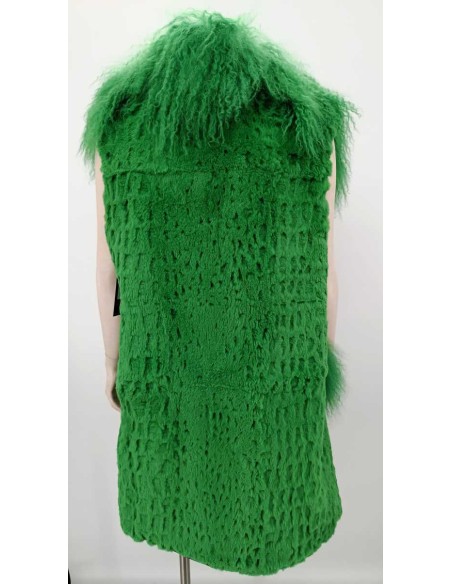 Chaleco de pelo combinado