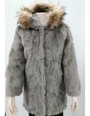 Abrigo de pelo con capucha de zorro