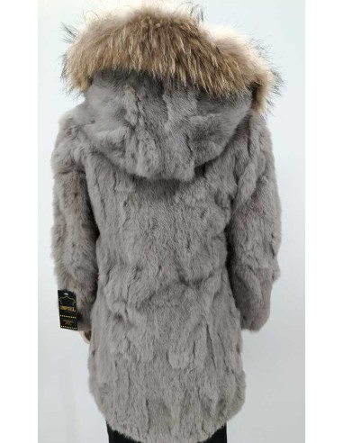 Abrigo de pelo con capucha