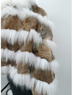 Poncho de pelo combinado 2