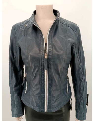 Cazadora de Piel con Capucha Desmontable