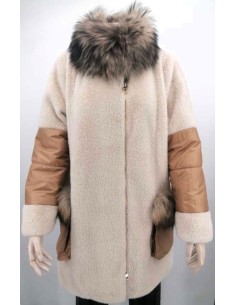 Parka combinada con pelo 2