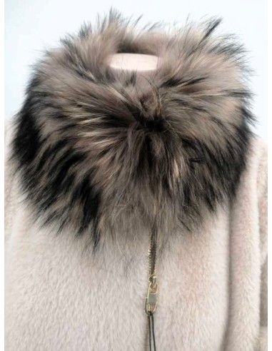 Parka combinada con pelo