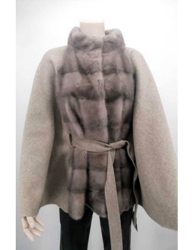 Capa de mujer visón con cachemira