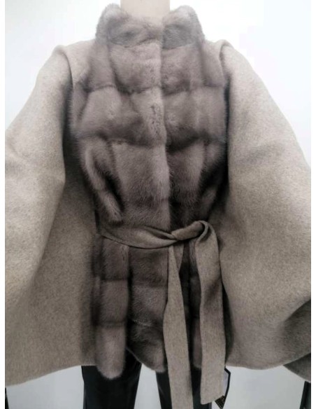 Capa de mujer visón con cachemira