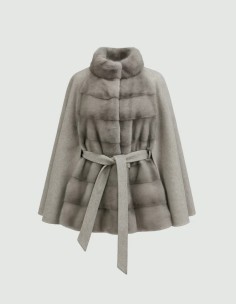 Capa de Mujer Visón con Cachemira