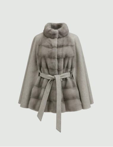 Capa de Mujer Visón con Cachemira