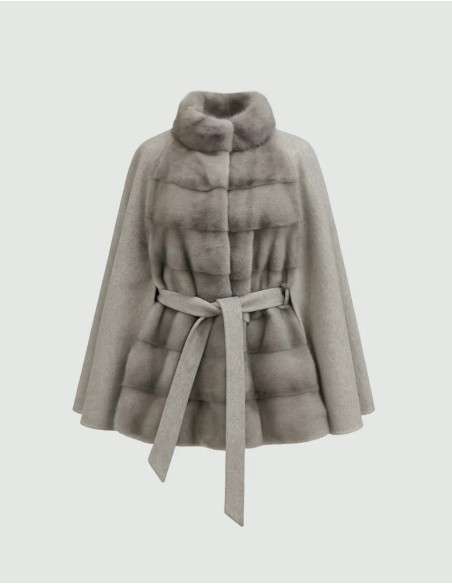 Capa de Mujer Visón con Cachemira