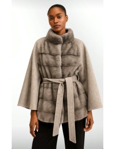 Capa de Mujer Visón con Cachemira