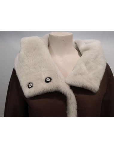 Chaqueta de piel vuelta reversible con capucha