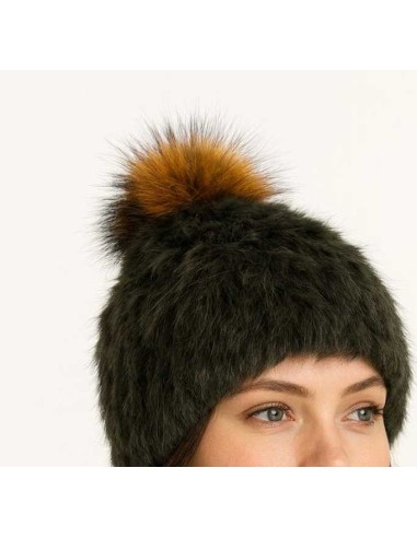 Gorro de pelo con pompón
