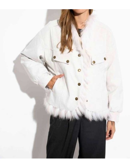 Chaqueta de pelo reversible