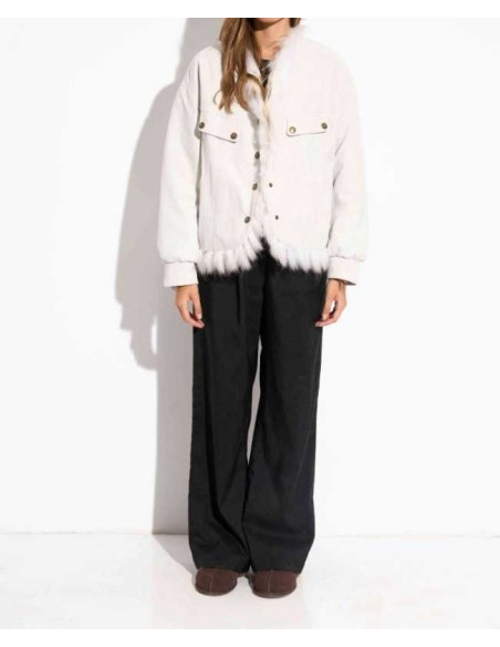 Chaqueta de pelo reversible
