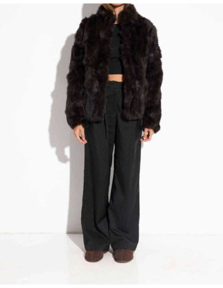 Chaqueta de pelo de conejo