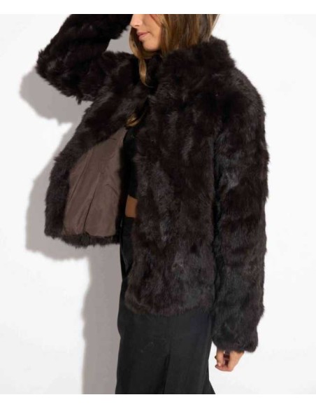 Chaqueta de pelo de conejo