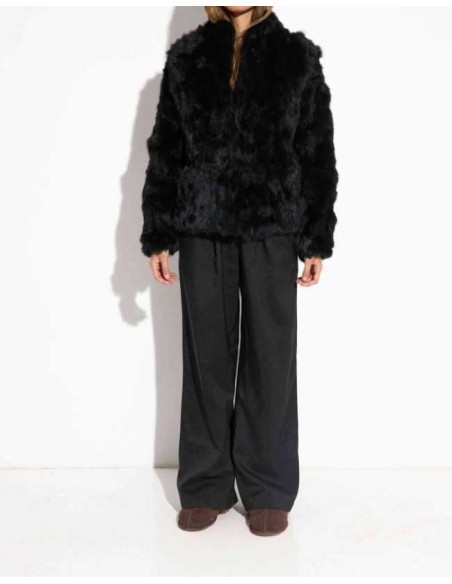 Chaqueta de pelo de conejo