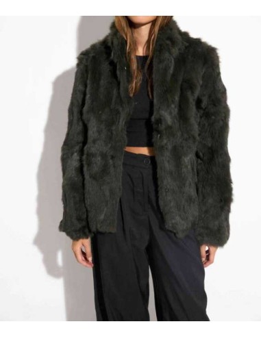 Chaqueta de pelo de conejo