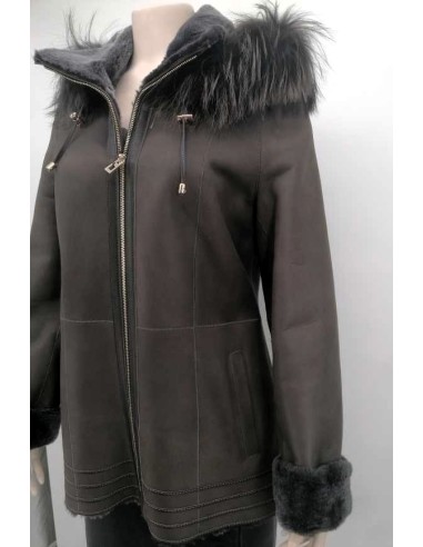 Chaqueta doble faz capucha desmontable