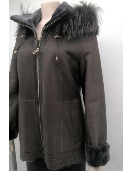 Chaqueta doble faz capucha desmontable