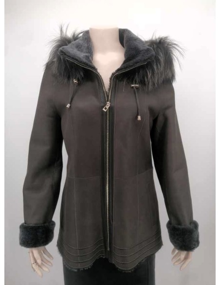 Chaqueta doble faz capucha desmontable