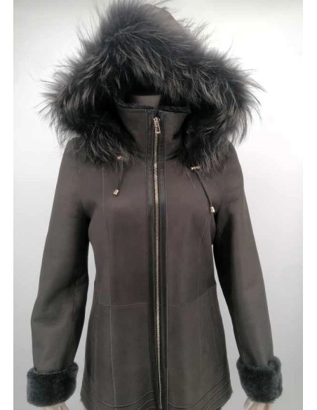 Chaqueta doble faz con capucha desmontable