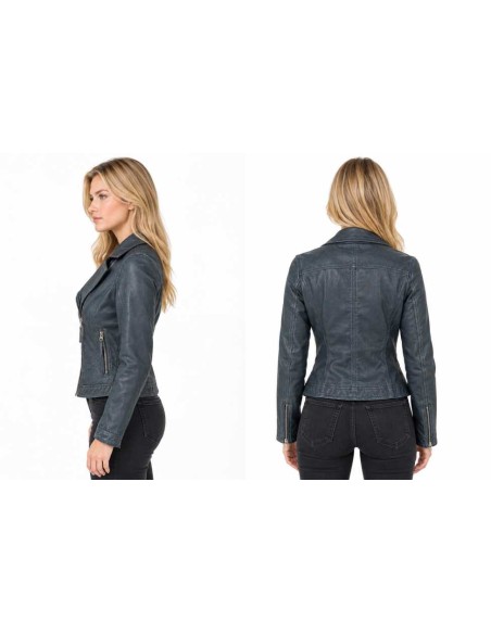Cazadora biker de mujer