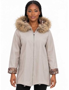 Poncho de piel reversible