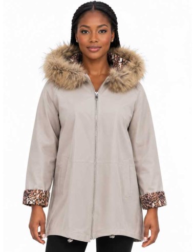 Poncho de piel reversible