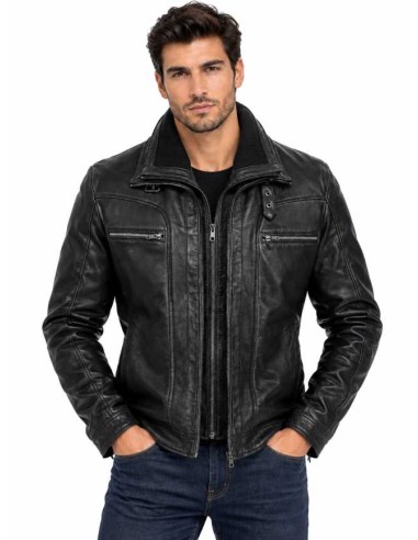 Chaqueta de piel hombre