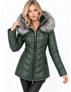 Chaqueta de piel acolchada