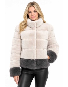 Chaqueta de visón reversible